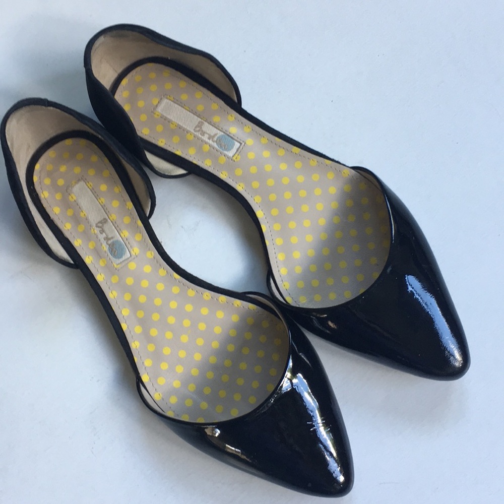 Boden Black Patent Pointed-Toe Flats
